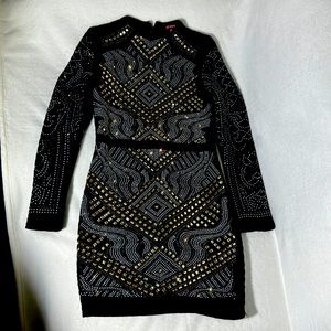 Black bedazzled xtaren dress